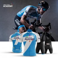 ISRAEL CYCLING ACADEMY Blauw Fietskleding Set Fietsshirt Korte Mouwen+Koersbroek Kort Bib ISRAEL CYCLING ACADEMY Blauw Fietskleding Set Fietsshirt Korte Mouwen+Koersbroek Kort Bib