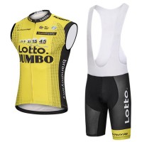2018 Lotto Jumbo Fietskleding Set Wielershirt Mouwloze+Korte Fietsbroeken Bib 2018 Lotto Jumbo Fietskleding Set Wielershirt Mouwloze+Korte Fietsbroeken Bib