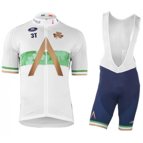 AQUA BLUE SPORT Irish Champion 2018-2019 Fietskleding Set Wielershirt Korte Mouw+Korte Fietsbroeken Bib