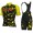 ALE SOLID Cracle Fluo Yellow Fietskleding Set Wielershirt Korte Mouwen+Korte Fietsbroeken Bib