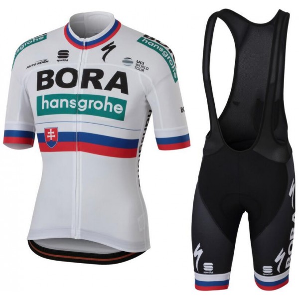 BORA-Hansgrohe Slovak Champion 2018 Fietskleding Set Wielershirt Korte Mouw+Korte Fietsbroeken Bib