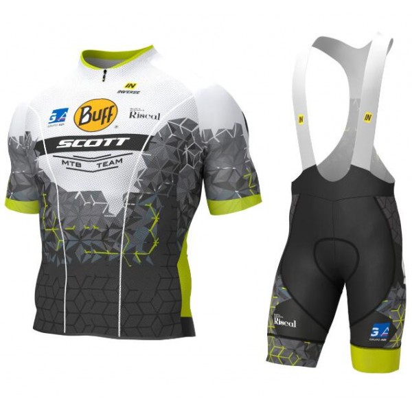 BUFF SCOTT 2018 Fietskleding Set Wielershirt Korte Mouw+Korte Fietsbroeken Bib