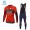 Bahrain Merida 2018 Winter Fietskleding Wielershirt Lange Mouw+Lange Fietsbroeken Bib