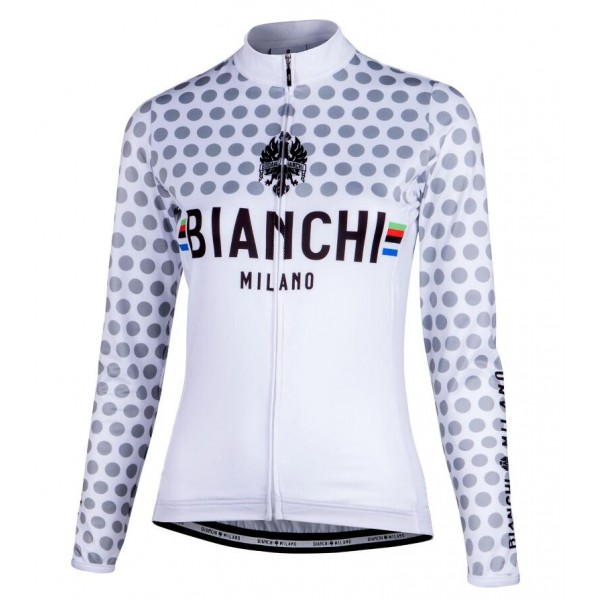 BIANCHI MILANO TERMENO Dames Wit Wielershirt Lange Mouw