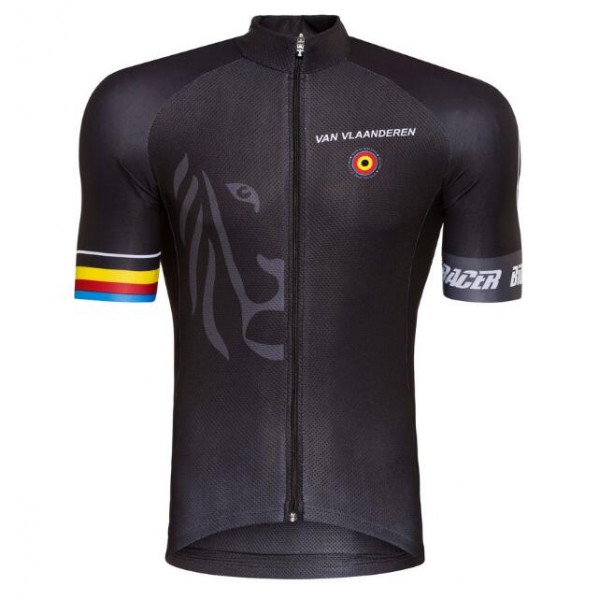 Bioracer Van Vlaanderen Zwart 2018 Wielershirt Korte Mouw