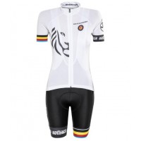 Bioracer Van Vlaanderen Dames Wit Zwart 2018 Fietskleding Set Wielershirt Korte Mouw+Korte Fietsbroeken Bib Bioracer Van Vlaanderen Dames Wit Zwart 2018 Fietskleding Set Wielershirt Korte Mouw+Korte Fietsbroeken Bib