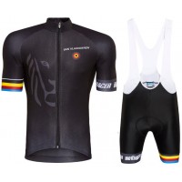 Bioracer Van Vlaanderen Zwart 2018 Fietskleding Set Wielershirt Korte Mouw+Korte Fietsbroeken Bib Bioracer Van Vlaanderen Zwart 2018 Fietskleding Set Wielershirt Korte Mouw+Korte Fietsbroeken Bib