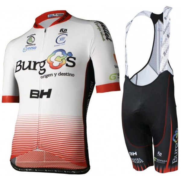 Burgos BH Pro Team 2018 Fietskleding Set Wielershirt Korte Mouw+Korte Fietsbroeken Bib