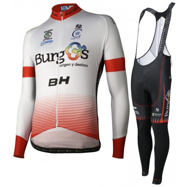 Burgos BH Pro Team 2018 Fietskleding Set Wielershirt Lange Mouw+Lange Fietsbroeken Bib