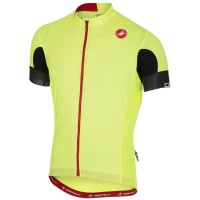 Castelli Aero Race 4.1 Solid Geel Fluo Wielershirt Korte Mouw Castelli Aero Race 4.1 Solid Geel Fluo Wielershirt Korte Mouw