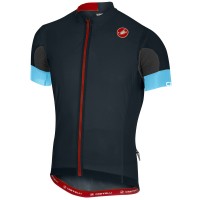 Castelli Aero Race 4.1 Solid Blauw Wielershirt Korte Mouw Castelli Aero Race 4.1 Solid Blauw Wielershirt Korte Mouw