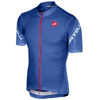 Castelli Entrata 3 Blauw Wielershirt Korte Mouw