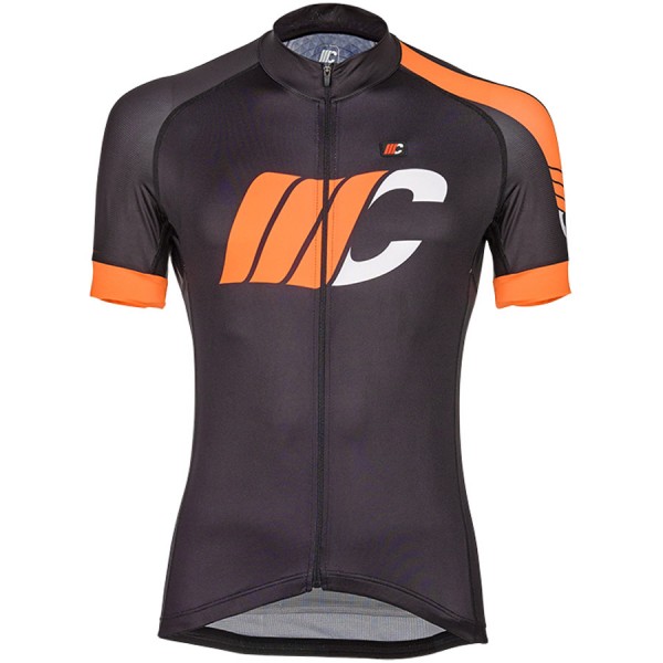 Cipollini Easy Zwart Oranje Wielershirt Korte Mouw