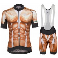 Cipollini Human Muscle Fietskleding Set Wielershirt Korte Mouw+Korte Fietsbroeken Bib