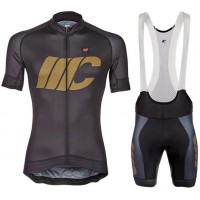 Cipollini Prestige Zwart Gold Fietskleding Set Wielershirt Korte Mouw+Korte Fietsbroeken Bib