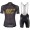 Cipollini Prestige Zwart Gold Fietskleding Set Wielershirt Korte Mouw+Korte Fietsbroeken Bib