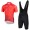 2018 Dubai Tour Rood Fietskleding Set Wielershirt Korte Mouw+Korte Fietsbroeken Bib