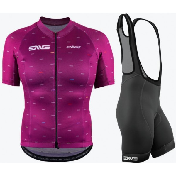 ENVE X ELIEL ASTEROID Dame Fietskleding Set Wielershirt Korte Mouw+Korte Fietsbroeken Bib