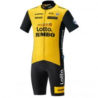 LottoNL-Jumbo 2018 Fietskleding Set Wielershirt Korte Mouw+Korte Fietsbroeken LottoNL-Jumbo 2018 Fietskleding Set Wielershirt Korte Mouw+Korte Fietsbroeken