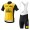 LottoNL-Jumbo 2018 Fietskleding Set Wielershirt Korte Mouw+Korte Fietsbroeken Bib