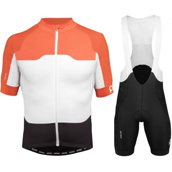 Poc Avip Ceramic Fietskleding Set Wielershirt Korte Mouw+Korte Fietsbroeken Bib