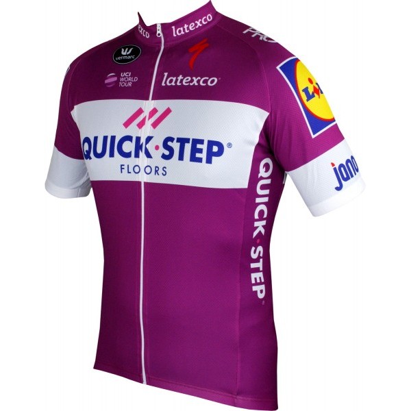 Quick-Step Floors 2018 Tour Special Edition Purper Wielershirt Korte Mouw