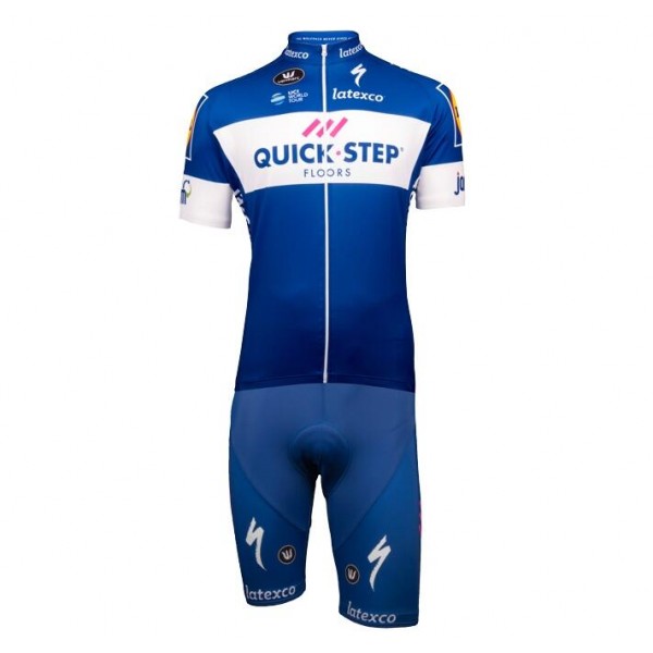 2018 Quick Step Floors Fietskleding Set Wielershirt Korte Mouw+Korte Fietsbroeken