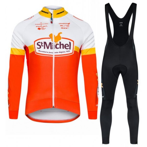 SAINT MICHEL AUBER 93 Fietskleding Set Wielershirt Lange Mouw+Lange Fietsbroeken Bib