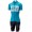 Team Sky 2018 Dame Blauw Fietskleding Set Wielershirt Korte Mouw+Korte Fietsbroeken