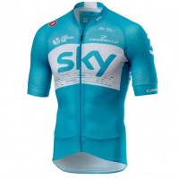 SKY 2018 CASTELLI PODIO FZ Wielershirt Korte Mouw Blue SKY 2018 CASTELLI PODIO FZ Wielershirt Korte Mouw Blue