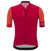 Santini Redux Rood Wielershirt Korte Mouw Santini Redux Rood Wielershirt Korte Mouw