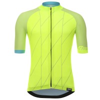Santini Ace Geel Fluo Wielershirt Korte Mouw