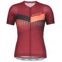Scott RC PRO Dames Wielershirt Korte Mouw Merlot Red/Camellia Pink
