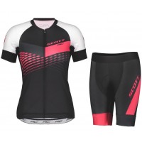 Scott RC PRO Dames Dames Fietskleding Set Wielershirt Korte Mouwen+Korte Fietsbroeken Black/Azalea Pink Scott RC PRO Dames Dames Fietskleding Set Wielershirt Korte Mouwen+Korte Fietsbroeken Black/Azalea Pink
