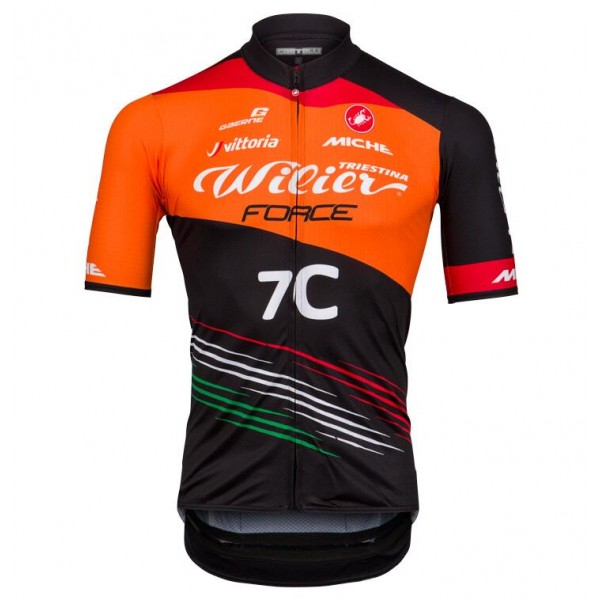 TEAM WILIER FORCE 7C 2018 Wielershirt Korte Mouw