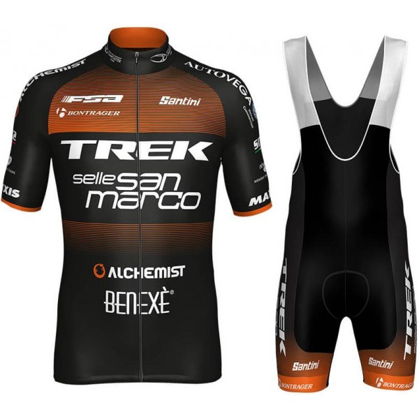 TREK SELLE SAN MARCO 2018 Fietskleding Set Wielershirt Korte Mouw+Korte Fietsbroeken Bib