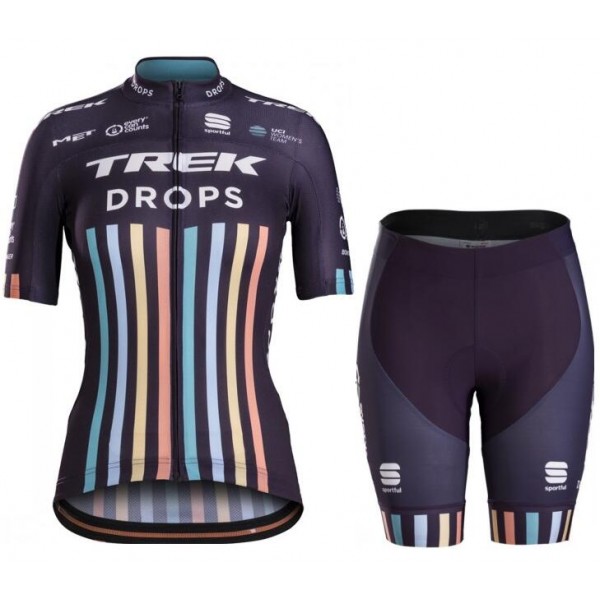 TREK-DROPS 2018 Dames Fietskleding Set Wielershirt Korte Mouw+Korte Fietsbroeken