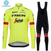 Trek Segafredo 2018 Thermaal Fluo Geel Fietskleding Set Wielershirt Lange Mouw+Lange Fietsbroeken Bib Trek Segafredo 2018 Thermaal Fluo Geel Fietskleding Set Wielershirt Lange Mouw+Lange Fietsbroeken Bib