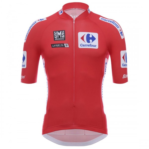 Vuelta Espana 2018 Rood Wielershirt Korte Mouw