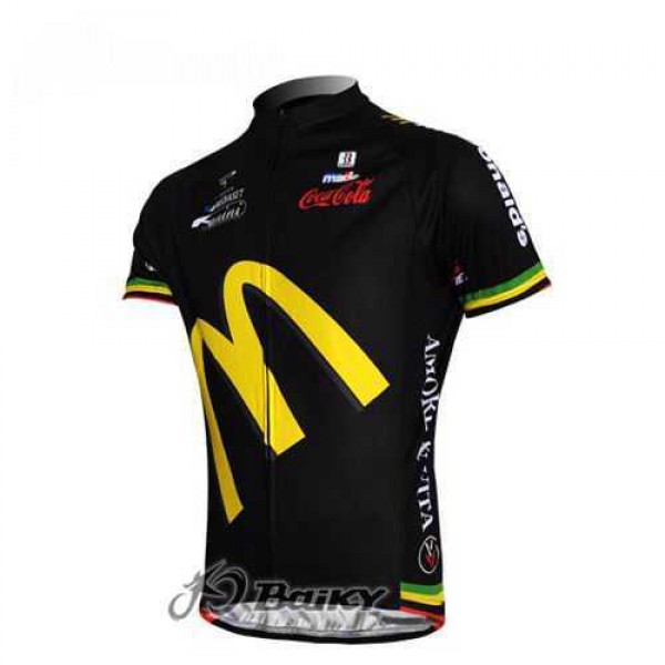 McDonald Legea Pro Team Wielershirt Met Korte Mouwen Zwart