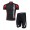 Merida 2014 Wielerkleding Set Set Wielershirts Korte Mouw+Fietsbroek Zwart Rood Wit