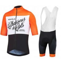 2017 Morvelo Nauty Nth Fietskleding Set Fietsshirt Met Korte Mouwen+Korte Koersbroek Oranje