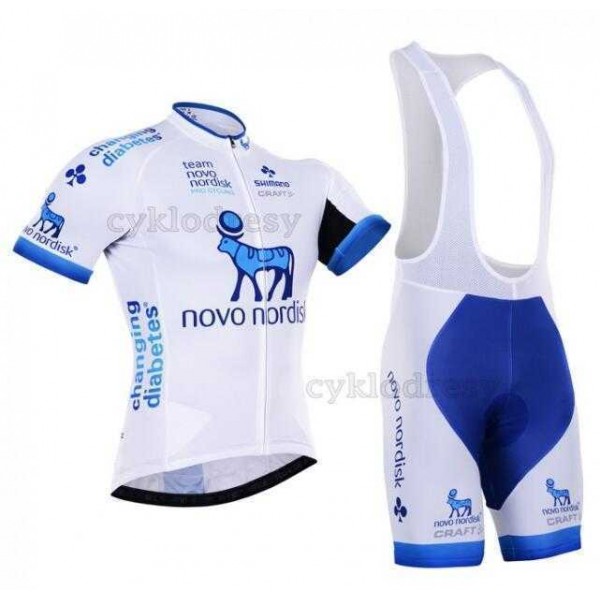 2016 NOVO NORDISK Fietskleding Set Fietsshirt Met Korte Mouwen+Korte Koersbroek