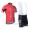 Nalini Functicnal TI Fietskleding Set Fietsshirt Met Korte Mouwen+Korte Koersbroek Rood