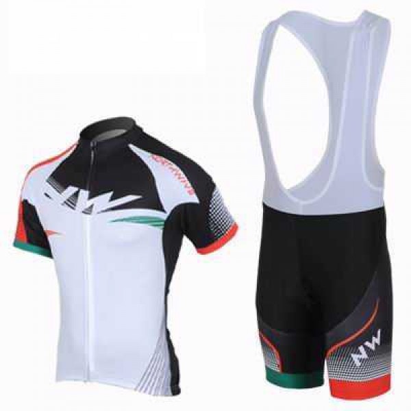 2013 Northwave Fietskleding Set Fietsshirt Met Korte Mouwen+Korte Koersbroek Wit Rood