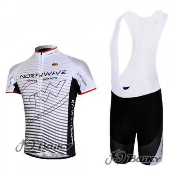 Northwave Pro Team Fietskleding Set Fietsshirt Met Korte Mouwen+Korte Koersbroek Wit