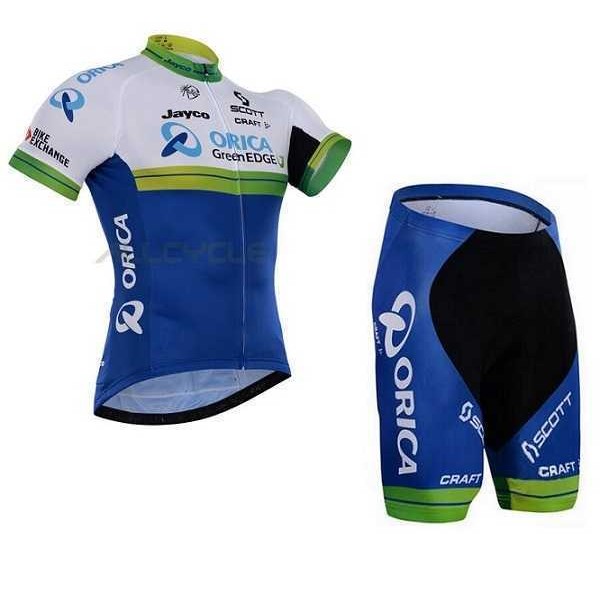 2016 ORICA GreenEDGE Fietskleding Wielershirt Korte+Korte Fietsbroeken