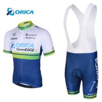 Orica GroenEDGE 2014 Fietskleding Set Fietsshirt Met Korte Mouwen+Korte Koersbroek Orica GroenEDGE 2014 Fietskleding Set Fietsshirt Met Korte Mouwen+Korte Koersbroek