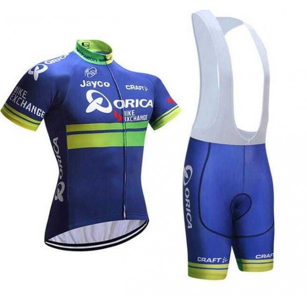 2017 Orica Fietskleding Set Fietsshirt Met Korte Mouwen+Korte Koersbroek