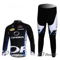 Orbea Pro Team Wielerkleding Set Wielershirts Lange Mouw+Lange Fietsbroeken Zwart Blauw Orbea Pro Team Wielerkleding Set Wielershirts Lange Mouw+Lange Fietsbroeken Zwart Blauw
